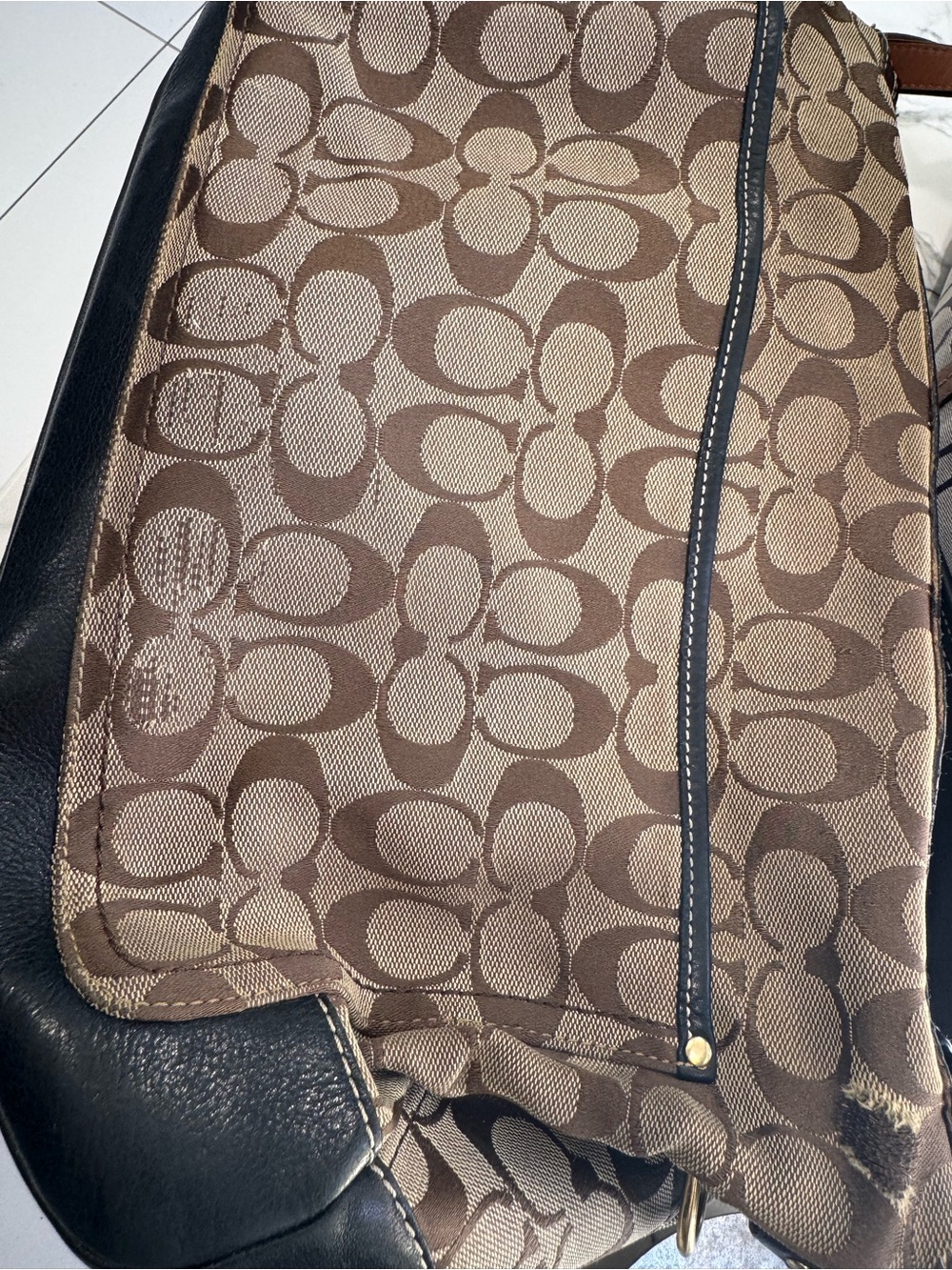 Coach Brown Legacy Lining Double Turnlock Clasp Vintage Bag+Wallet - Picture 12 of 16